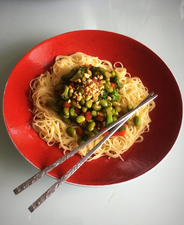 Capellinis aux légumes et au gingembre - Par Cemé