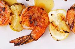 Brochettes de crevettes aux agrumes