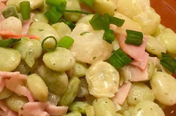 Salade aux haricots de Lima et au jambon - Par Cemé